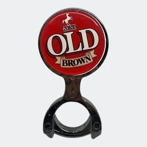 Kent Old Brown Round Plastic Beer Badge - Genuine Used TBar Tap Decal - Picture 1 of 14