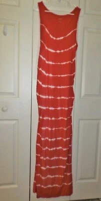 Isabel Maternity by Ingrid & Isabel L Striped Tank Dress Long  Ruched Sides - Image 1 of 4