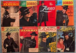 Zorro #1 #2 #3 #5 #15 Gold Key Dell Comic Lot 1950s 10 Cent Walt Disney 12 10c - Picture 1 of 1