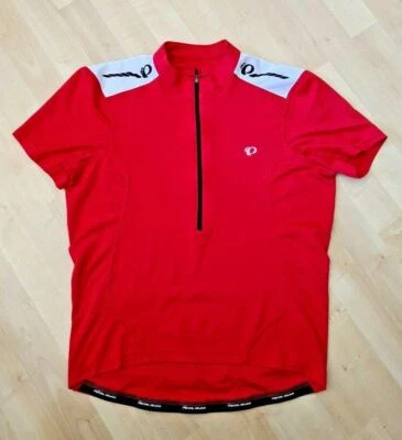 PEARL IZUMI Womens Quarter Zip Cycling Jersey Red White Short Sleeve Size Medium - Image 1 of 4