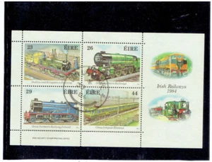 Locomotoras Irlanda 1984 S/S FU (primer día cancelado) CV $6,50 - Imagen 1 de 1