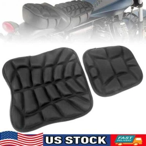 2X Cojín de asiento de gel cómodo universal para asiento de motocicleta Cojín de alivio Almohadilla de presión Cubierta - Imagen 1 de 12