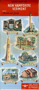 1952 Tide Water Associated Road Map: New Hampshire Vermont NOS - Picture 1 of 1