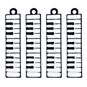 Wholesale Enamel 32x7mm Piano Music Instrument Pendant Charms DIY Findings 12pcs - Picture 1 of 7