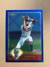 Andruw Jones ~ 2003 Topps Chrome Blue #4 Atlanta Braves