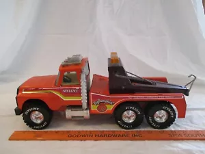 Vintage Nylint Ford Big Pumpkin Orange Wrecker Pressed Steel Tow Truck 16". - Picture 1 of 16