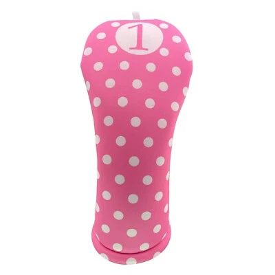 BEEJOS BEEJO’S Golf Club Headcover | Women’s Collection-Baby Pink & White Polka Dots