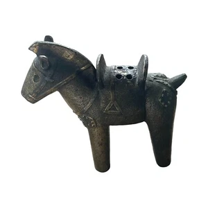 Vintage Japanese Brass Horse With Removable Saddle Incense Burner - Picture 1 of 6