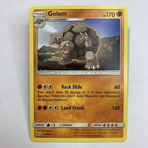 JCC Pokémon Golem Hidden Fates 35/68 Regular Raro - Imagen 1 de 2