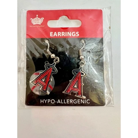 Los Angeles Angels of Anaheim MLB Team Logo Licensed Dangle Earrings NWT Cover