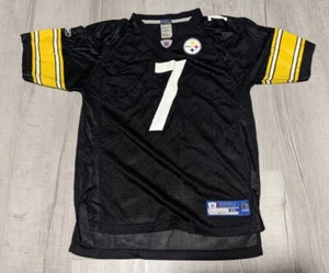 Ben Roethlisberger Youth Sz XL 18-20 Black Reebok #7 NFL Pittsburgh Steelers - Picture 1 of 9