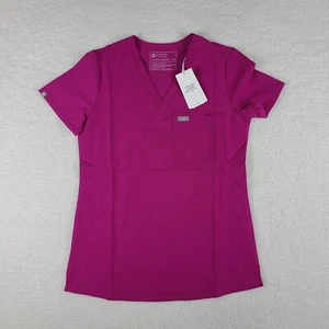 FIGS Catarina One Pocket Scrub Top Womens XXS Pink RSB Short Sleeve NWT NEW - Picture 1 of 11