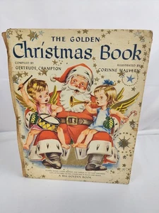1947 Vintage THE big GOLDEN CHRISTMAS BOOK by Crampton Malvern as is - Picture 1 of 7