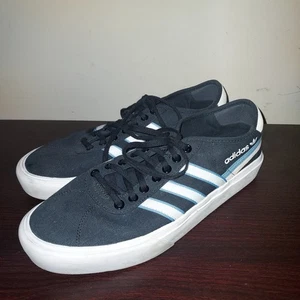 Adidas Mens Sneakers 10.5M Lace Up  Delpala Athletic Skateboarding Black White - Picture 1 of 19