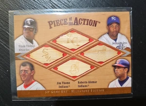 Juego SP Bat Milestone Piece the Action Quads 2001 #TDTA Thomas/Dye/Thome/Alomar - Imagen 1 de 2