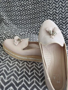Moda in Pelle Pink Wedge Loafers Size 4 Bought for nearly £80 - Picture 1 of 5