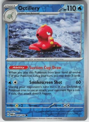 Pokemon Octillery 034/182 SV04: Paradox Rift NM Reverse Holo card - Image 1 of 2