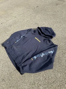 Vintage 90’s Billabong Hoodie Small Blue Floral Sleeves Nice Fade/Distressing - Bild 1 von 7