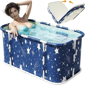 WARM&LOVE Tragbare Faltbadewanne für Erwachsene, Große Badewanne für Hot Ba - Bild 1 von 9