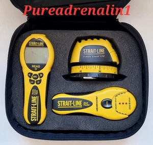 Strait-Line 3-Pc Laser Measuring System Tool Level Stud Finder & Base Tested - Picture 1 of 4