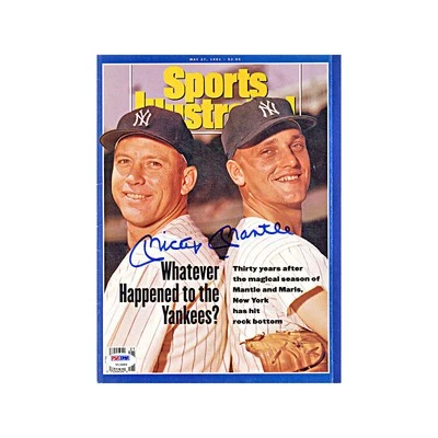 Mickey Mantle Yankees Autographed Signed 1991 Sports Illustrated Magazine (PSA) Foto 1 de 3