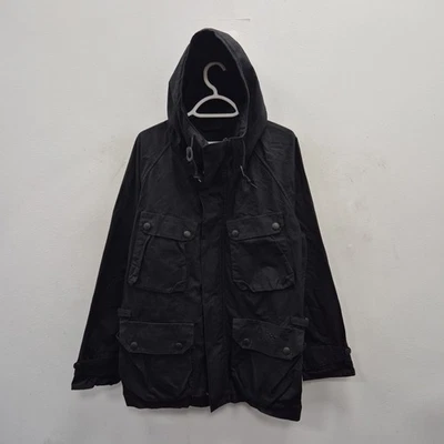 Barbour Sperrin Gold Standard Munro Series Black Cotton Hooded Jacket Coat Small - Image 1 of 4