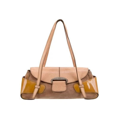 Tod's Brown Suede Shoulder Bag - Image 1 of 4