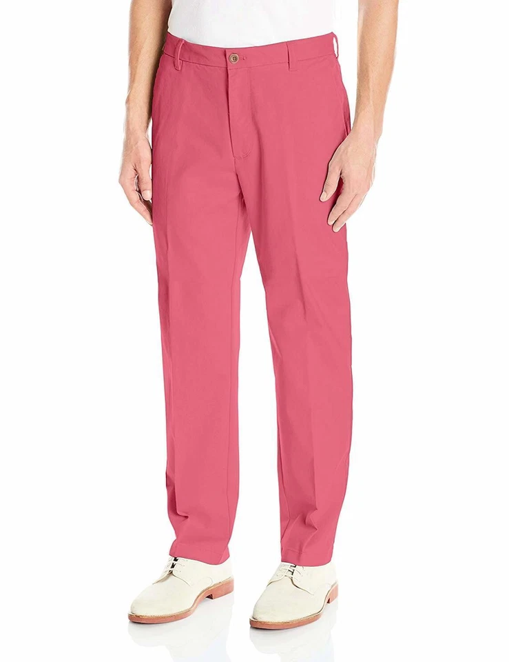 IZOD Men's Stretch Chino With Sportflex Waistband Straight Fit Flat Front [34/30 - Image 1 of 1