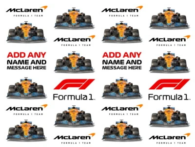 F1 Formula 1 McLaren Personalised gift wrapping paper Birthday Christmas