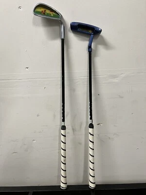 Vintage La Jolla Club Brand Snoopy Peanuts Kids 2 Set Golf Club Iron & Putter - Image 1 of 4