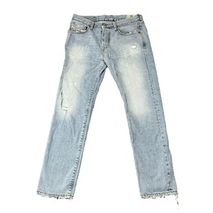 Pantalones de mezclilla Diesel para hombre desgastados ajustados azul claro desteñidos Mharky W30 L30 * - Imagen 1 de 20