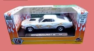 2012 M2 Machines 1970 FORD MUSTANG MACH 1 White 428 Auto Drivers 12-29 1:64 RR - Picture 1 of 9