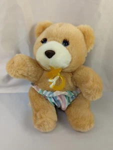 Pañal chupete de felpa de oso bronceado de 10 pulgadas Dandee International juguete de peluche - Imagen 1 de 6