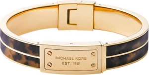 Michael Kors Logo Plaque Yellow Gold & Tortoise Bangle Bracelet - Picture 1 of 1