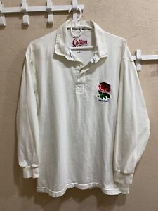 England Home Rugby Union Shirt Vintage Cotton Traders Retro