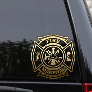 Fire Marshal Firefighter Fire Rescue Vinyl Decal Sticker - Picture 1 of 2