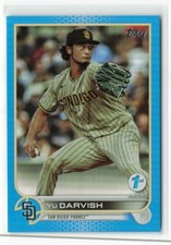 2022 Topps Series 1 1st Edition Yu Darvish #309 Light Blue /5 Padres