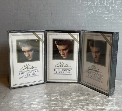 Elvis Presley Elvis The Legend Lives On 3 Cassettes Readers Digest 1986 SEALED - Image 1 of 4
