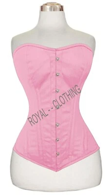 Corsé de algodón entrenador cintura larga de alta resistencia deshuesado de acero doble 8555 Foto 1 de 3