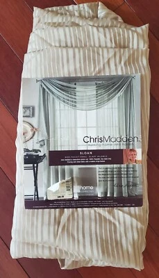 CHRIS MADDEN JCP Home 51" x 216" Bufanda Cenefa ~ SLOAN Dorado ~ Sin Usar Foto 1 de 2