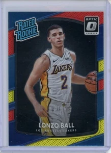 2017-18 Donruss Optic #199 Lonzo Ball RC Rated Rookie Red/Yellow Parallel - Picture 1 of 2