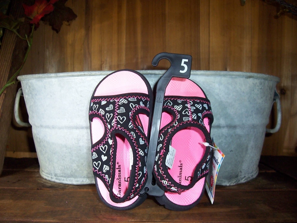 GARANIMALS NIÑA NIÑO SANDALIAS INFORMALES ZAPATOS TALLA 3 ROSA CORAZÓN DISEÑO VERANO NUEVO Foto 1 de 1