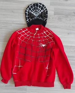 Spiderman Jacke Sweatjacke mit Maske Kostüm Gr. 134 / 140 /146 - Bild 1 von 7