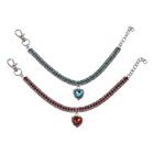 4PCS Shine Gem Necklace Love Heart Dress Decor Crystal Diamond Cat Collar  Pet