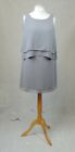 Mint Velvet Sleeveless Layered Grey Dress Size 12 Uk CR016 BB 01 