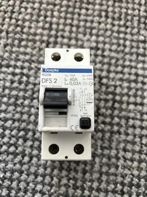 DOEPKE 40 AMP 30mA DOUBLE POLE RCCB RCD TYPE A DFS2 09 134 601 - Image 1 of 3