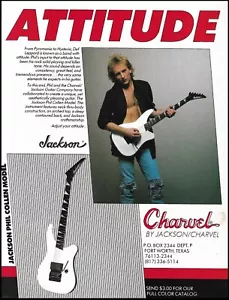 Guitarra Def Leppard Phil Collen Signature Model Jackson 1990 impresión publicitaria - Imagen 1 de 3