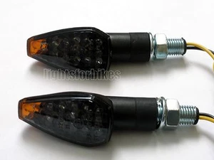 Schwarze LED Mini Blinker peak hinten Heck Suzuki GSX 600 F GSX F 750 AJ AK GSXF - Bild 1 von 2