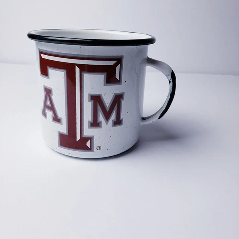 Texas A&M Aggies Enameled Tin Camper Coffee Mugs Cover