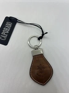 portachiavi in vera pelle made in Italy con giglio Firenze caporaso marrone - Picture 1 of 4